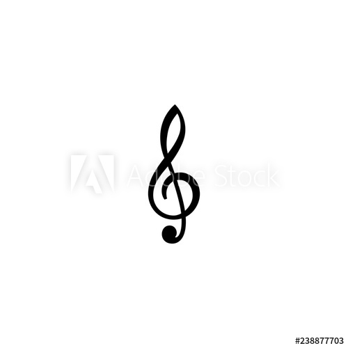 500x500 Treble Clef Vector Icon Treble Clef Sign On White Background