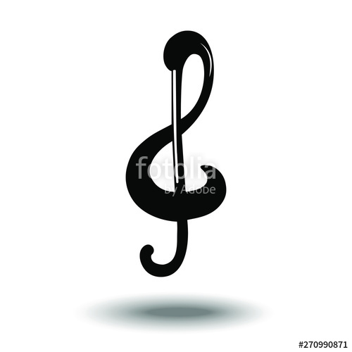 500x500 Vector Illustration Of Treble Clef Music Sign Creative Vector