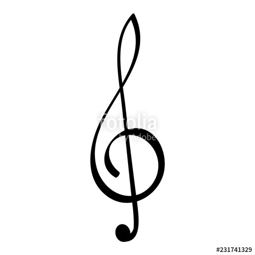 500x500 Treble Clef Or G Clef Stock Image And Royalty Free Vector