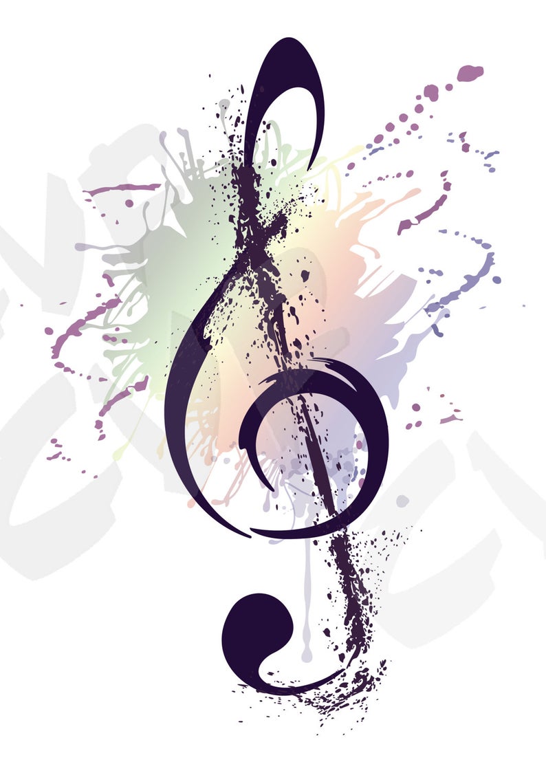 794x1124 Vector Treble Clef Music Pdf Png Instant Etsy