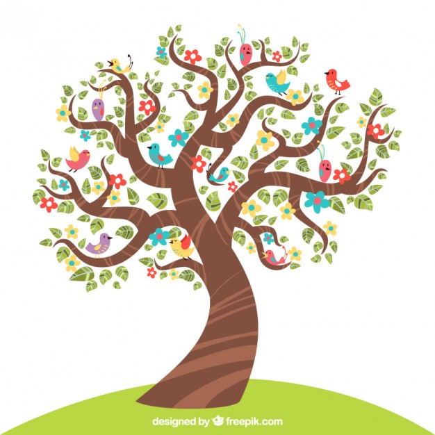 626x626 Spring Tree Background Vector Free Download