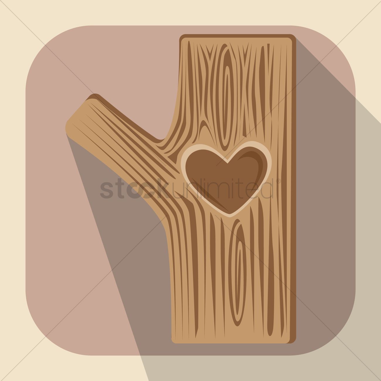 1300x1300 Engraved Heart Shape On Tree Bark Vector Image