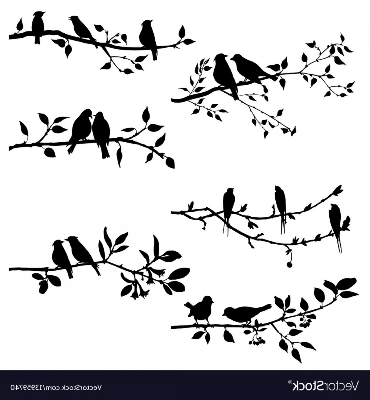 Download Tree Branch Silhouette Vector at Vectorified.com ...