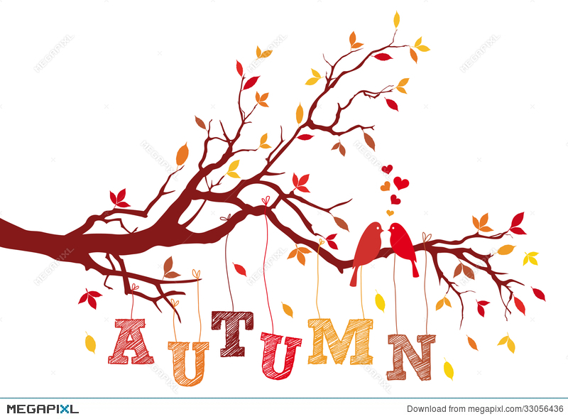 Autumn Tree Branch, Vector Illustration 800x590 Autumn Tree Branch, Vector Illustration