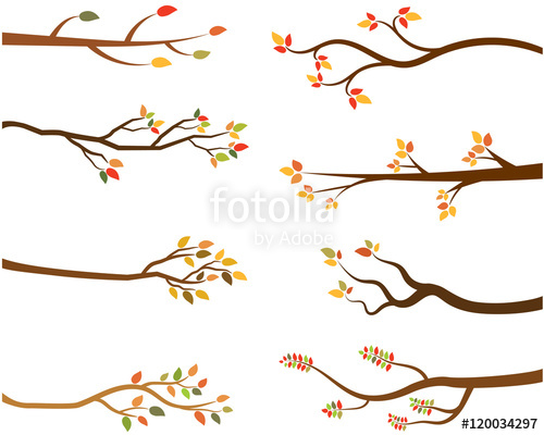Autumn Set Of Tree Branch Silhouettes Stock Image And Royalty 500x400 Autumn Set Of Tree Branch Silhouettes Stock Image And Royalty