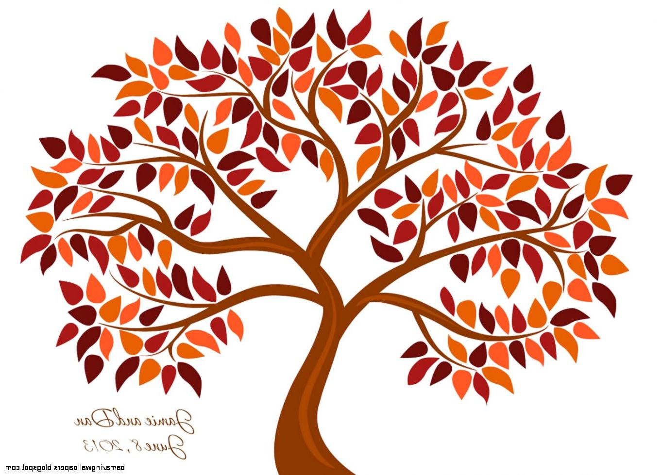 1365x979 Top Fall Tree Drawing Vector Library Free Vector Art, Images