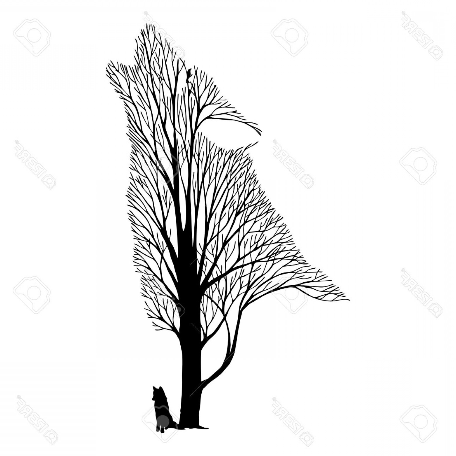 1560x1560 Tree Drawing Vector Geekchicpro