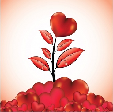 369x368 Heart Tree Free Vector Download