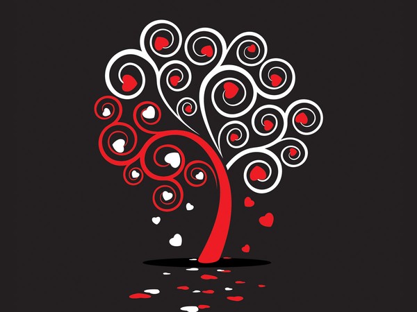 600x450 Love Tree Vector Graphic