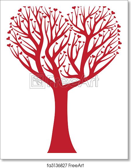 450x580 Free Art Print Of Heart Tree Heart Shaped Tree, Vector Freeart