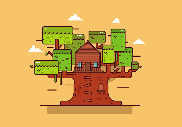 Free Tree House Vector 700x490 Free Tree House Vector