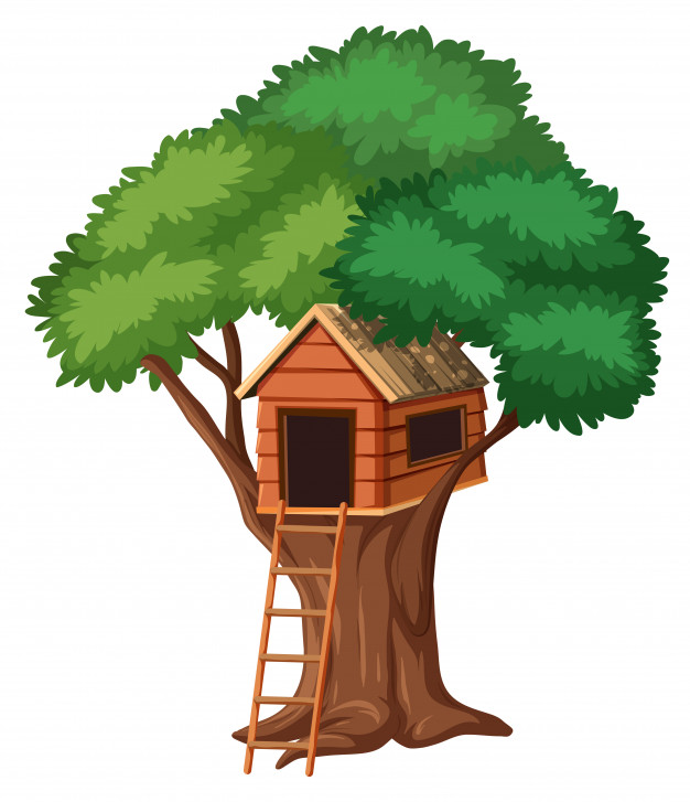Isolated Tree House Vector Free Download 626x727 Isolated Tree House Vector Free Download