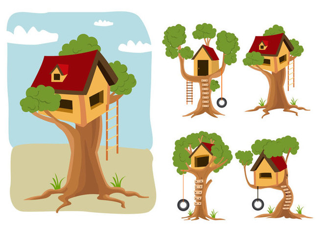 Treehouse Vector Cartoon Free Vector Download Cannypic 632x443 Treehouse Vector Cartoon Free Vector Download Cannypic