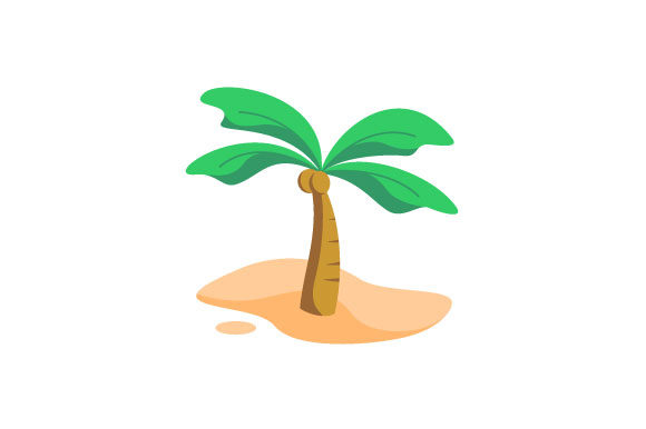Coconut Tree Vector Illustration Graphic 580x386 Coconut Tree Vector Illustration Graphic