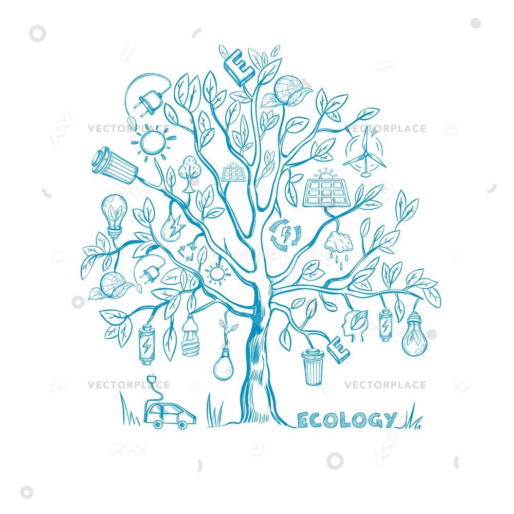 Ecology Tree Infographic Concept Environmental Eco Vector 1000x1000 Ecology Tree Infographic Concept Environmental Eco Vector