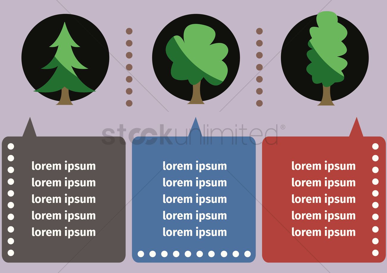 Tree Infographic Vector Image 1300x919 Tree Infographic Vector Image