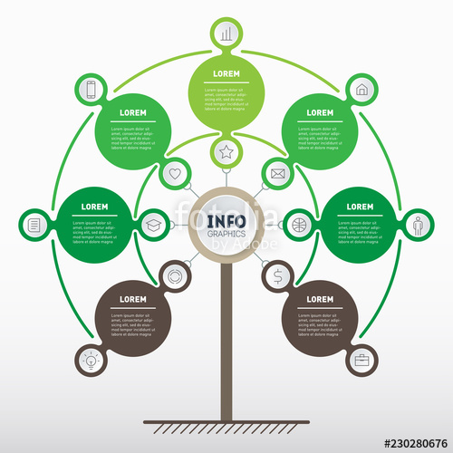 Vertical Timeline Infographics With Icons Tree Of Development 500x500 Vertical Timeline Infographics With Icons Tree Of Development