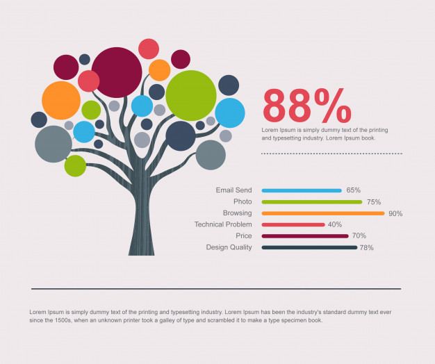 Business Tree Infographic Vector Premium Download 626x524 Business Tree Infographic Vector Premium Download
