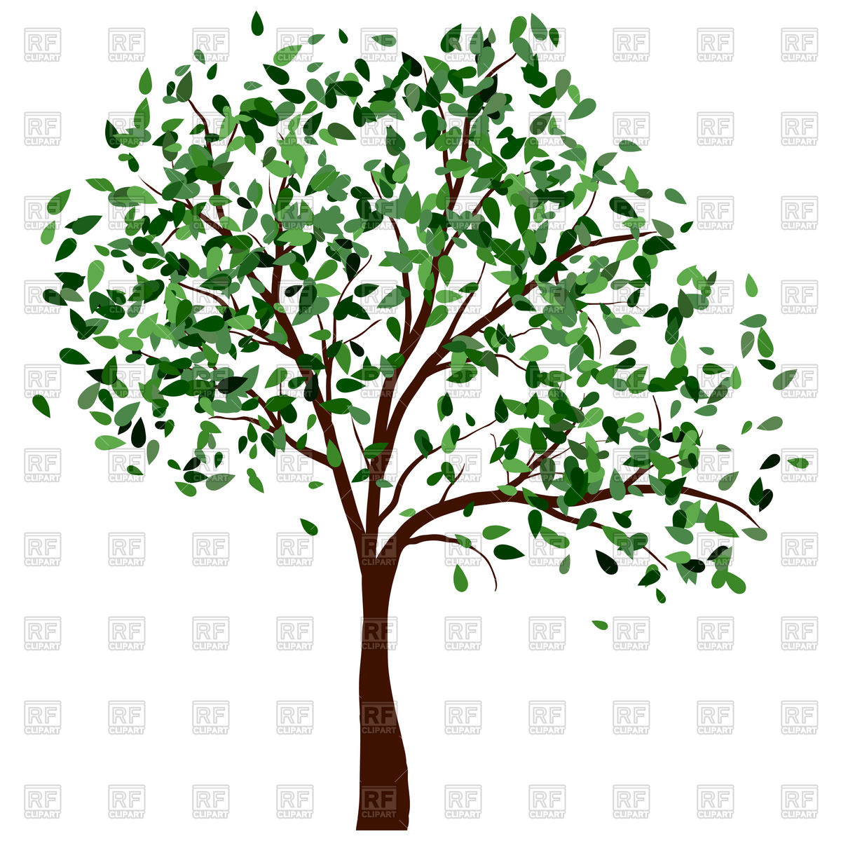 Summer Tree With Green Leaves Vector Image Of Plants And Animals 1200x1200 Summer Tree With Green Leaves Vector Image Of Plants And Animals