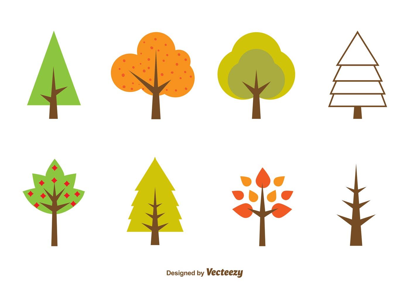 1400x980 Seasonal Minimal Tree Vectors Template Vector Trees, Tree Line