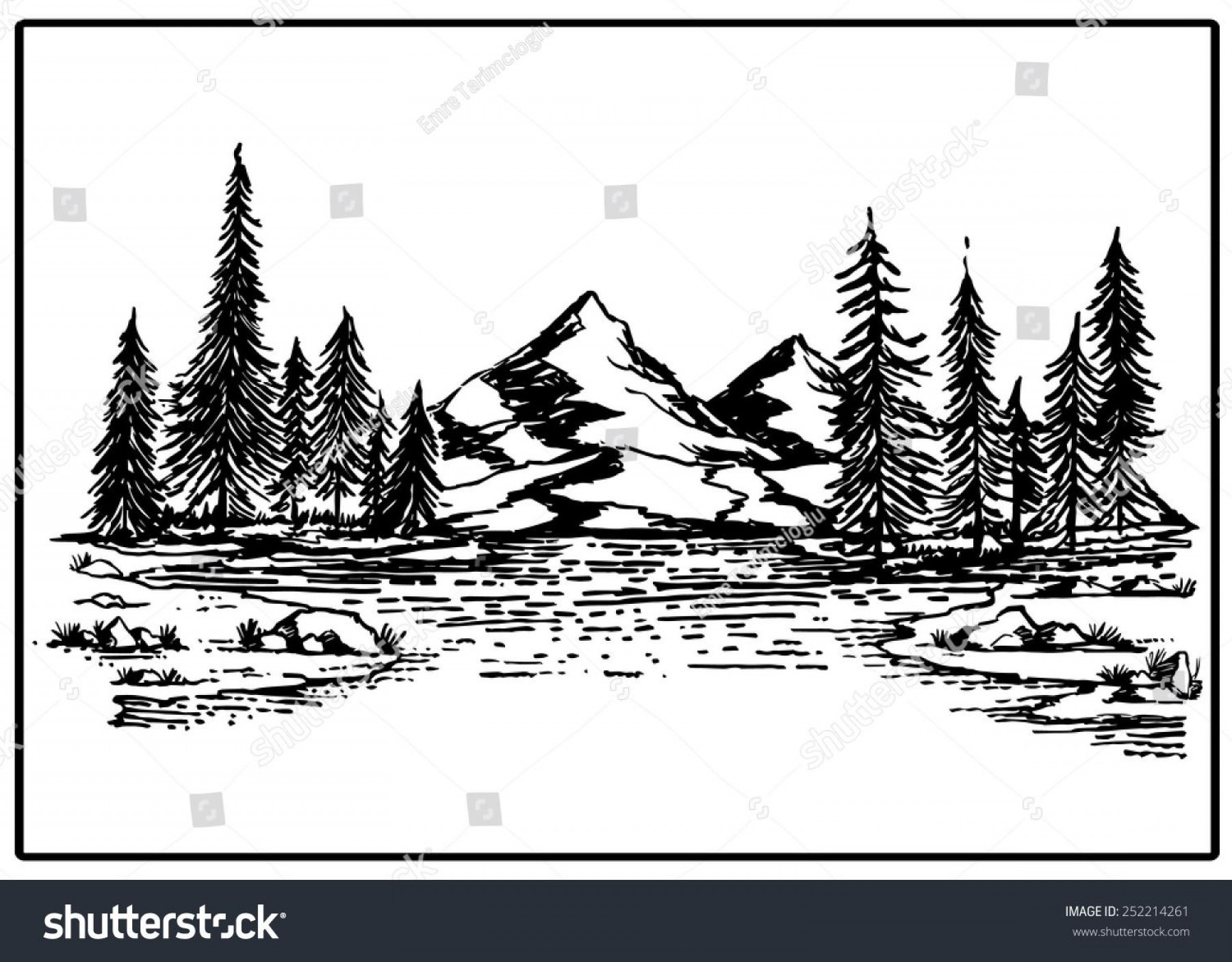 Tree Line Silhouette Vector at Vectorified.com | Collection of Tree ...