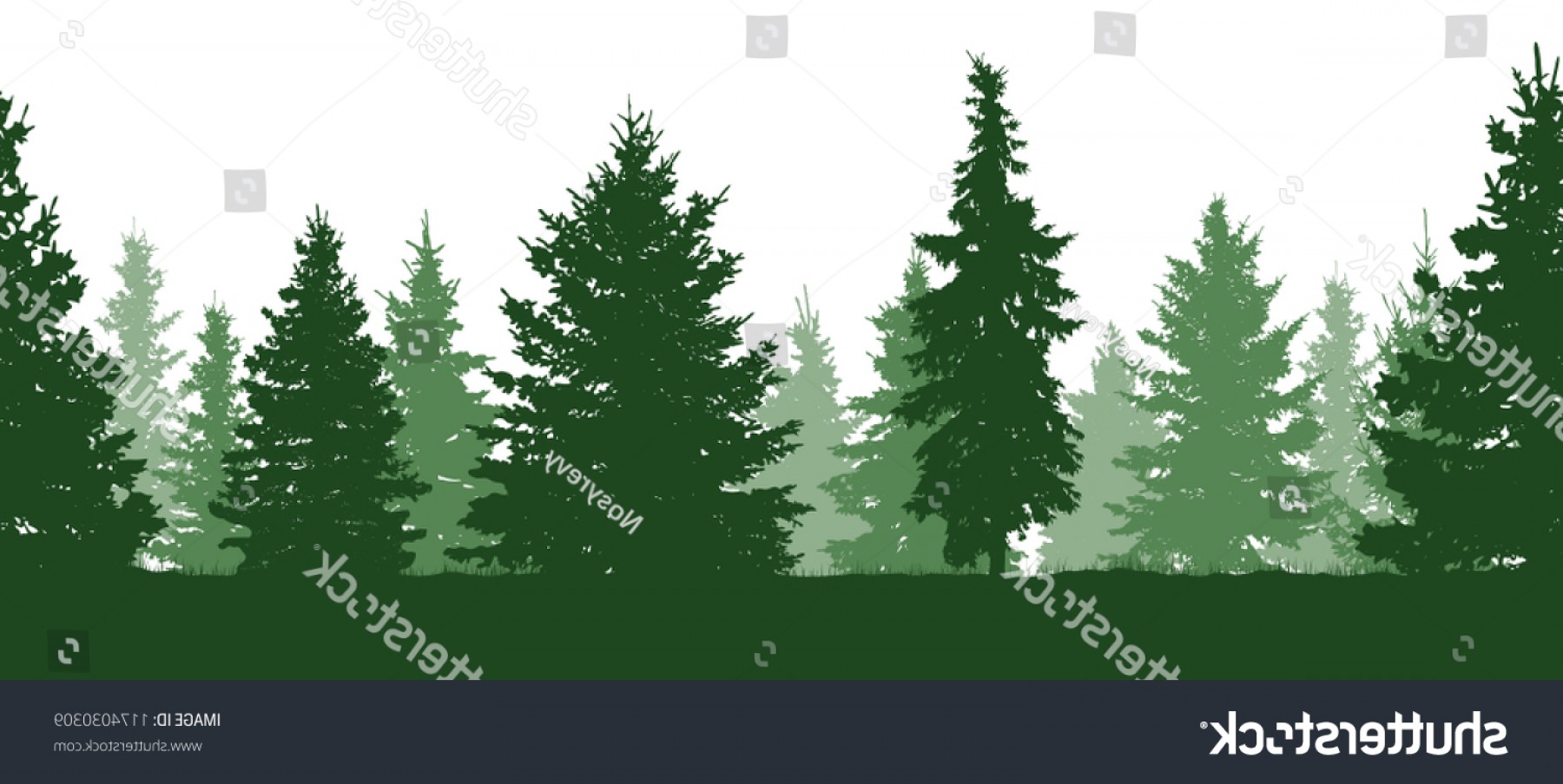 1800x904 Forest Treeline Silhouette Vector Cqrecords