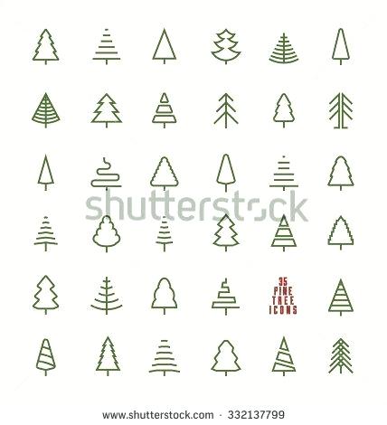 428x470 Christmas Tree Line Drawing