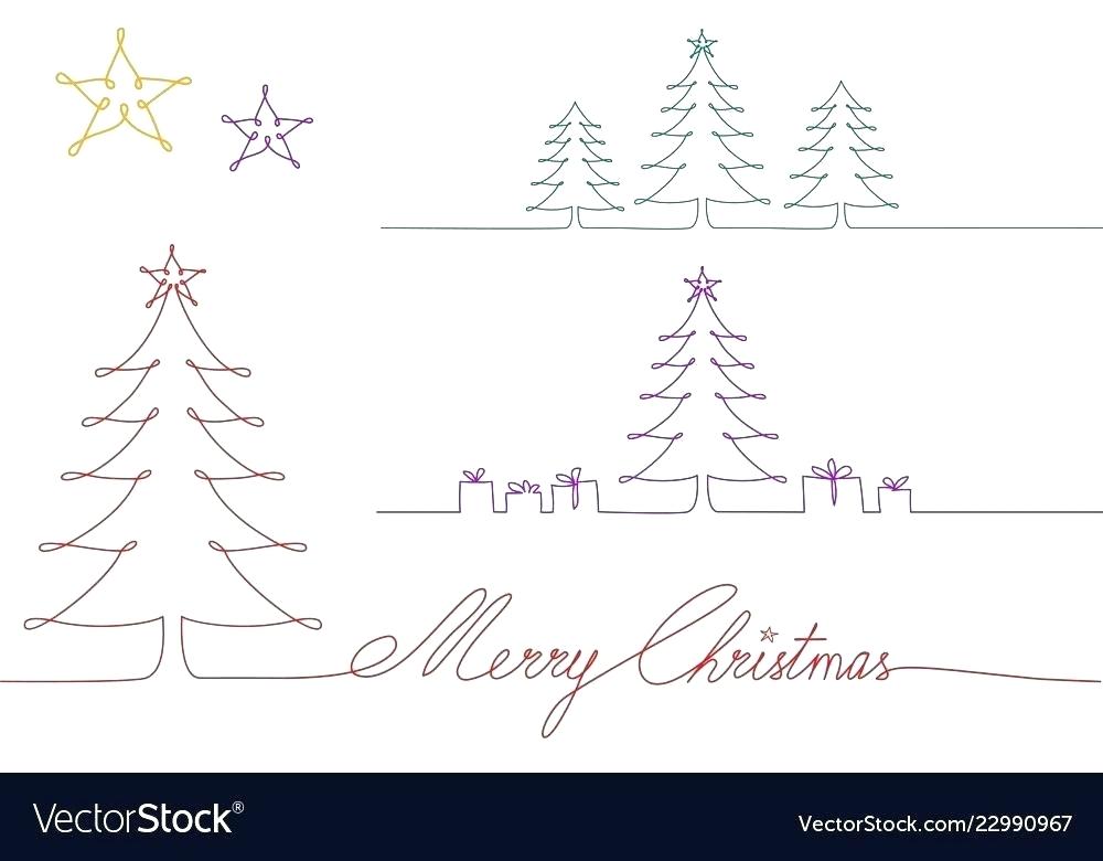 1000x780 Line Drawing Christmas Tree