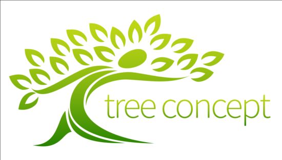 550x313 Green Tree Logos Vector Graphic Free Download