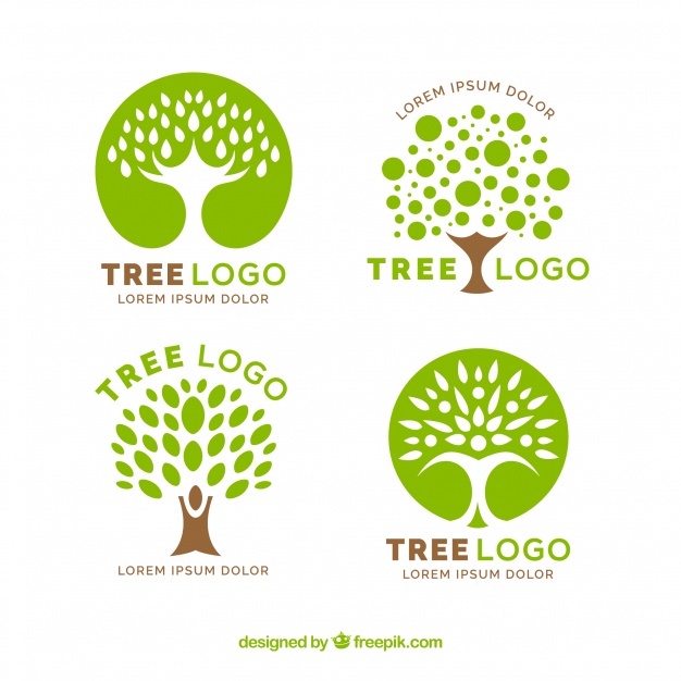 626x626 Tree Logos Collection In Flat Style Vector Free Download