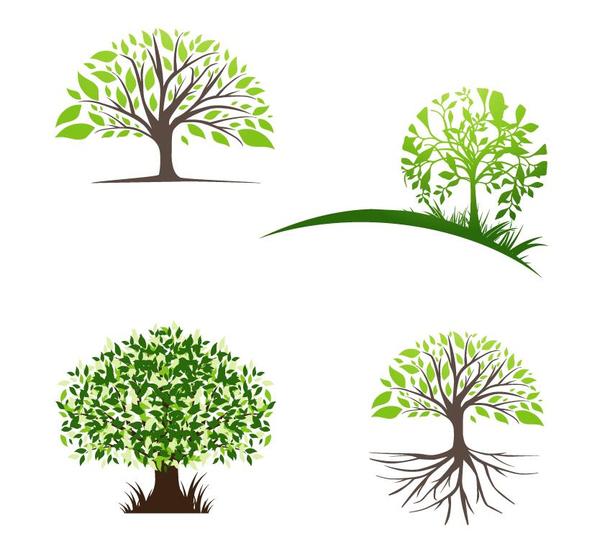 600x536 Creative Tree Logos Design Vector Free Download