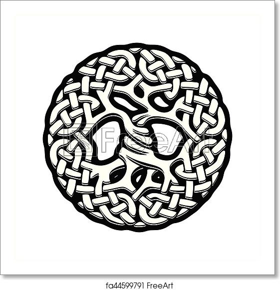 Free Art Print Of Celtic Tree Of Life Black And White 561x581 Free Art Print Of Celtic Tree Of Life Black And White