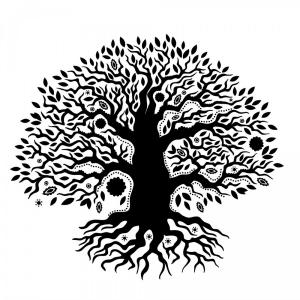 300x300 Black White Tree Life Medallion Illustration Image Catchsplace