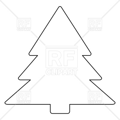 Christmas Tree Outline On White Background 400x400 Christmas Tree Outline On White Background