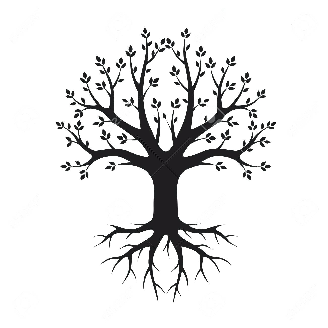 Tree Outline Vector at Vectorified.com | Collection of Tree Outline ...