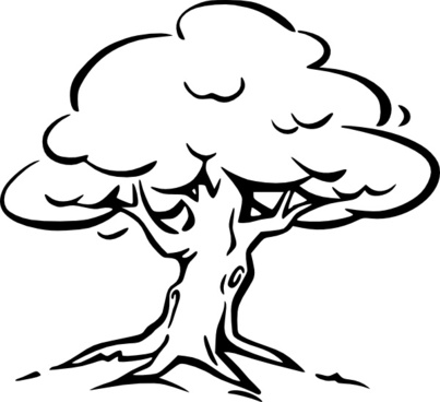 Tree Outline Free Vector Download 403x368 Tree Outline Free Vector Download