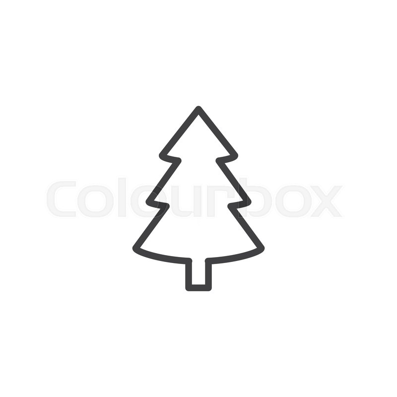 Xmas Spruce Tree Outline Icon Linear Stock Vector Colourbox 800x800 Xmas Spruce Tree Outline Icon Linear Stock Vector Colourbox