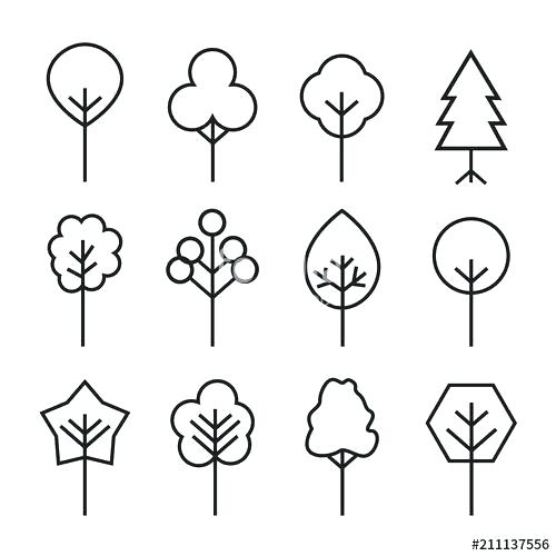 Outline Of Trees 500x500 Outline Of Trees