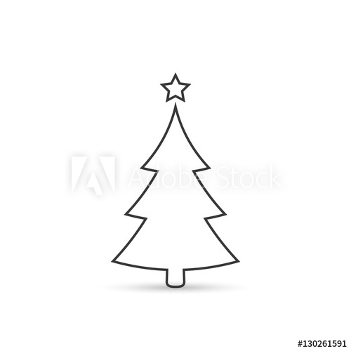 Christmas Tree Outline Icon, Vector Simple Design Black Symbol 500x500 Christmas Tree Outline Icon, Vector Simple Design Black Symbol