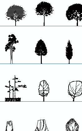 263x420 Vegetation Cad Blocks, Thousand Dwg Trees, Plants, Potted