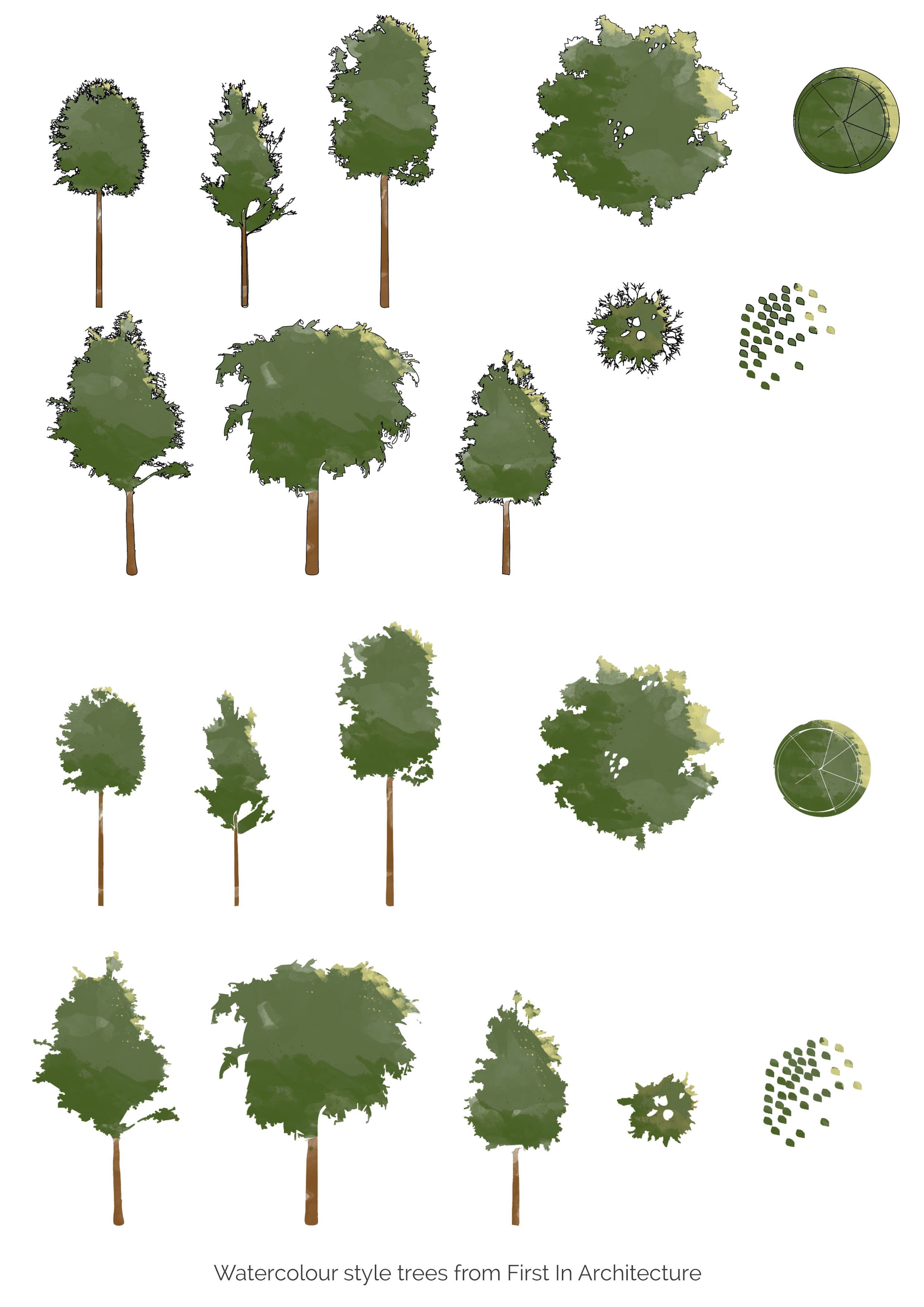 illustrator trees plan download