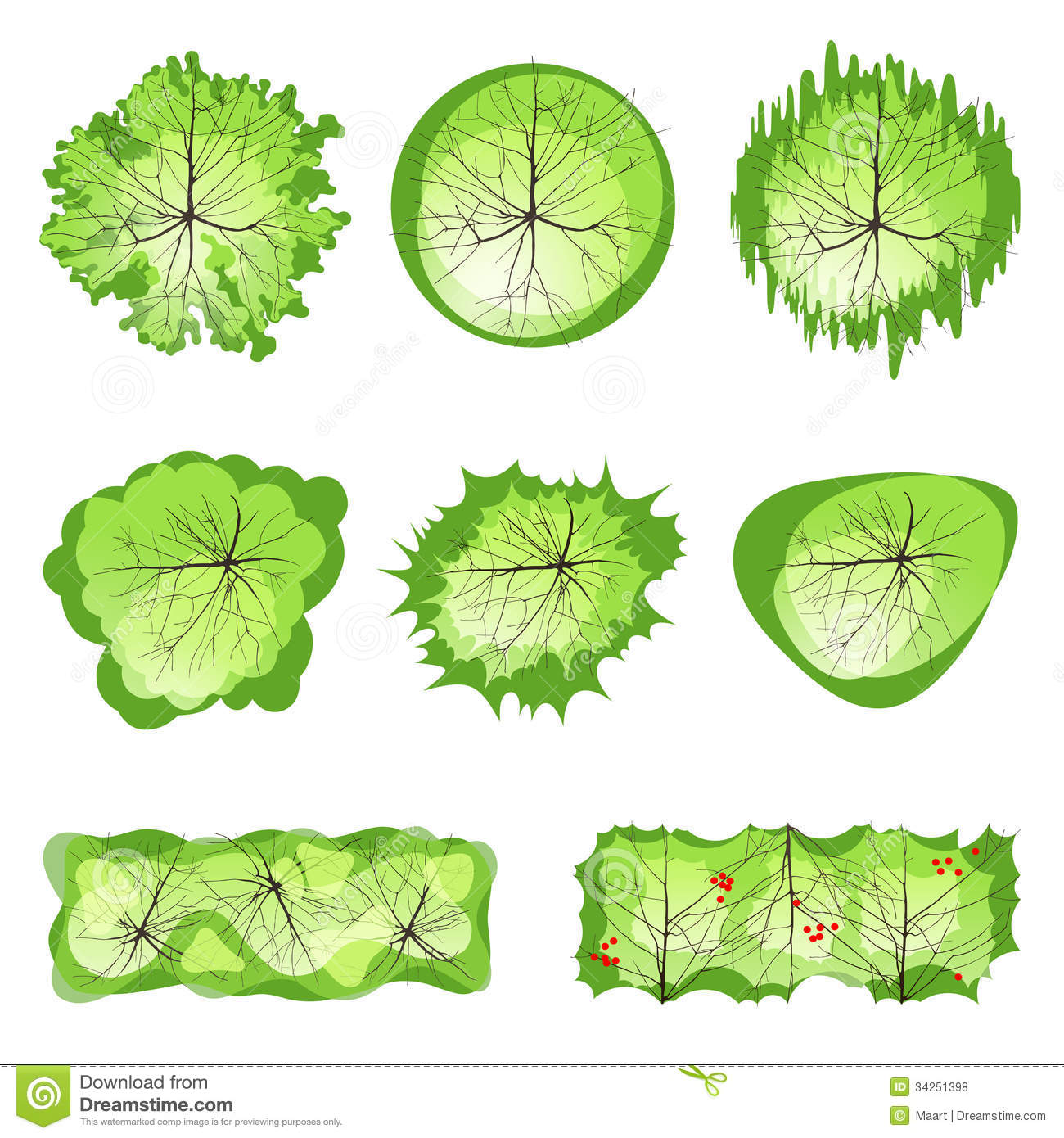 Tree Plan View Vector at Vectorified.com | Collection of Tree Plan View ...