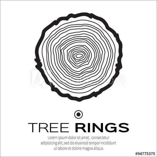 Tree Rings Background And Saw Cut Tree Trunk Vector, Forestry 500x500 Tree Rings Background And Saw Cut Tree Trunk Vector, Forestry