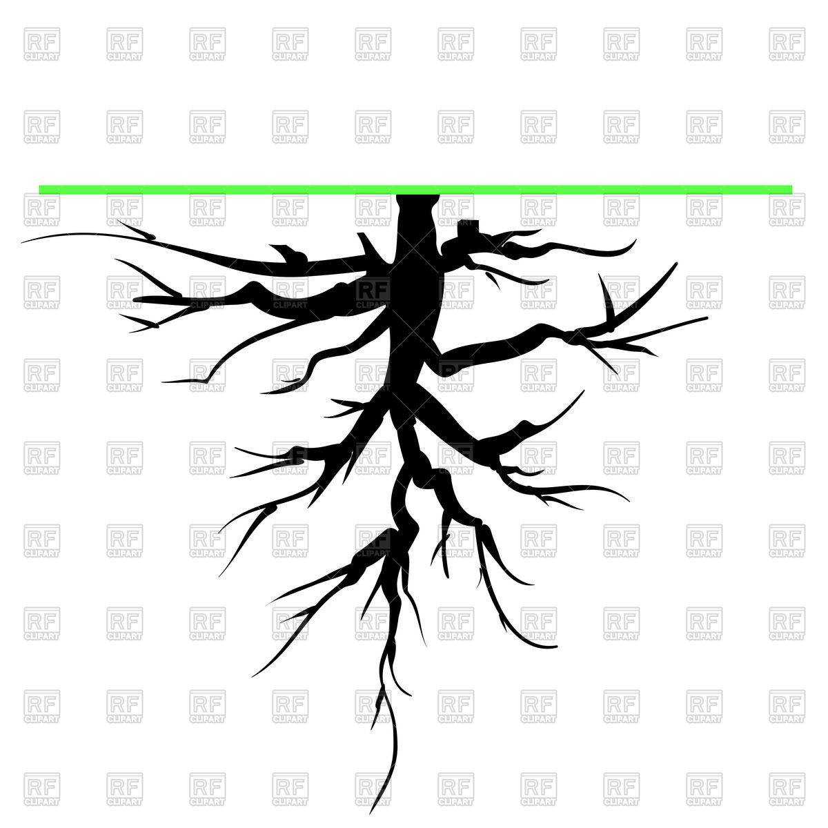 Tree Roots Silhouette Vector At Vectorified.com 