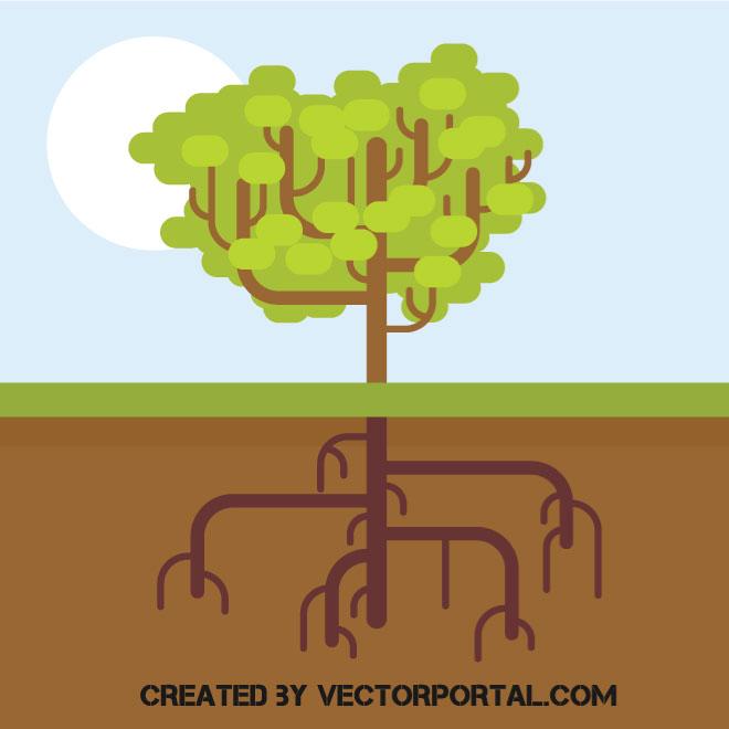 Tree Root Vector Image 660x660 Tree Root Vector Image