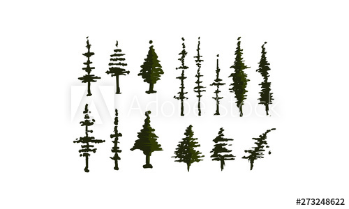 Pine Tree Shape Vector Logo Icon 500x300 Pine Tree Shape Vector Logo Icon