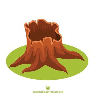 300x300 Rotten Tree Stump Vector Image Nature Vector Images In Public