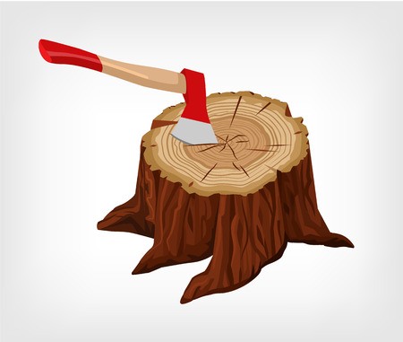 450x381 Tree Stump Vector Flat Illustration Royalty Free Vector Graphics