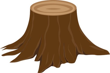 454x300 Wood Stump Vector Premium Clipart