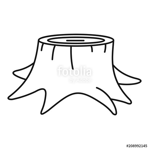 500x500 Young Tree Stump Icon Outline Illustration Of Young Tree Stump
